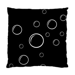 Black And White Bubbles Standard Cushion Case (two Sides) by Valentinaart