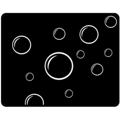 Black And White Bubbles Fleece Blanket (medium) 