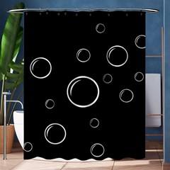 Black And White Bubbles Shower Curtain 60  X 72  (medium) 