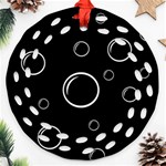 Black and white bubbles Ornament (Round Filigree)  Front