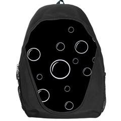 Black And White Bubbles Backpack Bag by Valentinaart