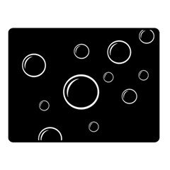 Black And White Bubbles Double Sided Fleece Blanket (small) 