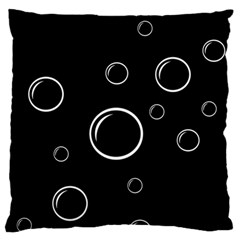 Black And White Bubbles Standard Flano Cushion Case (two Sides) by Valentinaart