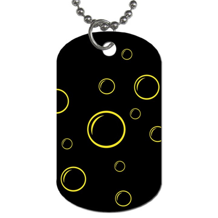 Yellow bubbles Dog Tag (Two Sides)