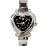 Yellow bubbles Heart Italian Charm Watch Front