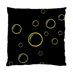 Yellow Bubbles Standard Cushion Case (two Sides) by Valentinaart