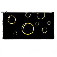 Yellow Bubbles Pencil Cases by Valentinaart