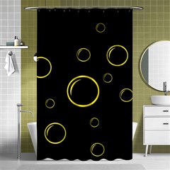 Yellow Bubbles Shower Curtain 48  X 72  (small) 