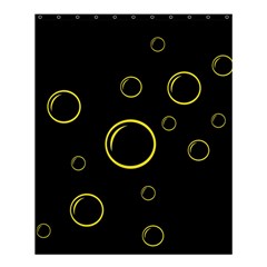 Yellow Bubbles Shower Curtain 60  X 72  (medium)  by Valentinaart