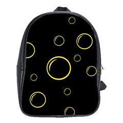 Yellow Bubbles School Bags (xl)  by Valentinaart