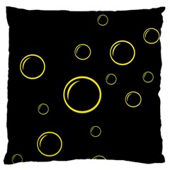 Yellow Bubbles Standard Flano Cushion Case (one Side)