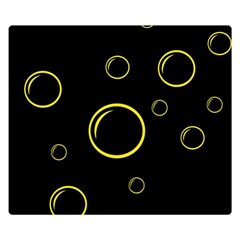 Yellow Bubbles Double Sided Flano Blanket (small) 