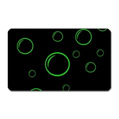 Green Buubles Pattern Magnet (rectangular) by Valentinaart