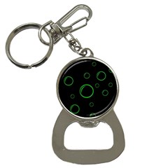 Green Buubles Pattern Bottle Opener Key Chains by Valentinaart