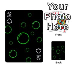 Green Buubles Pattern Playing Cards 54 Designs  by Valentinaart