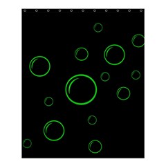 Green Buubles Pattern Shower Curtain 60  X 72  (medium)  by Valentinaart