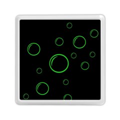 Green Buubles Pattern Memory Card Reader (square)  by Valentinaart