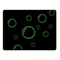 Green Buubles Pattern Double Sided Fleece Blanket (small) 