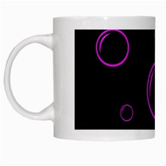 Purple Bubbles  White Mugs by Valentinaart