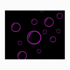 Purple Bubbles  Small Glasses Cloth (2-side) by Valentinaart