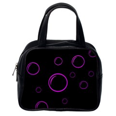 Purple Bubbles  Classic Handbags (one Side) by Valentinaart