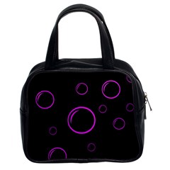 Purple Bubbles  Classic Handbags (2 Sides) by Valentinaart