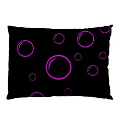 Purple Bubbles  Pillow Case by Valentinaart