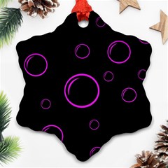 Purple Bubbles  Ornament (snowflake)  by Valentinaart