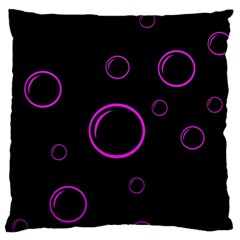 Purple Bubbles  Large Cushion Case (two Sides) by Valentinaart