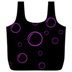 Purple bubbles  Full Print Recycle Bags (L)  Front