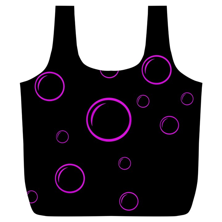 Purple bubbles  Full Print Recycle Bags (L) 