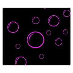 Purple Bubbles  Double Sided Flano Blanket (small) 