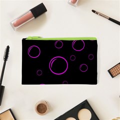 Purple Bubbles  Cosmetic Bag (xs) by Valentinaart