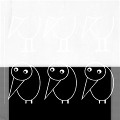 Black And White Birds Rectangular Jigsaw Puzzl by Valentinaart