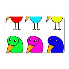 Colorful Birds Magnet (rectangular) by Valentinaart