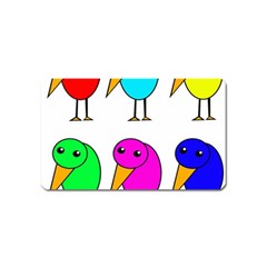 Colorful Birds Magnet (name Card) by Valentinaart