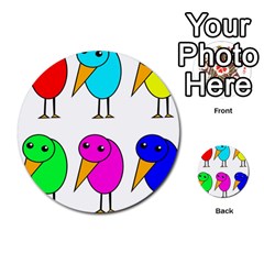 Colorful Birds Multi-purpose Cards (round)  by Valentinaart