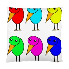 Colorful Birds Standard Cushion Case (two Sides) by Valentinaart