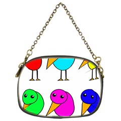 Colorful Birds Chain Purses (two Sides)  by Valentinaart