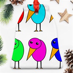 Colorful Birds Ornament (bell)  by Valentinaart