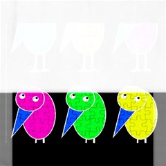 Colorful Birds Rectangular Jigsaw Puzzl by Valentinaart