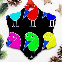 Colorful Birds Snowflake Ornament (2-side)