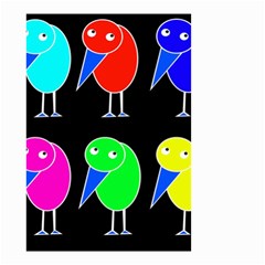 Colorful Birds Small Garden Flag (two Sides) by Valentinaart