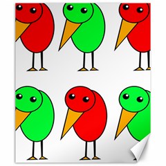 Green And Red Birds Canvas 20  X 24   by Valentinaart