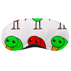 Green And Red Birds Sleeping Masks by Valentinaart