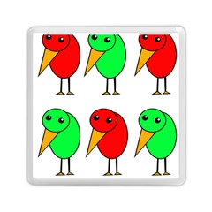 Green And Red Birds Memory Card Reader (square) 