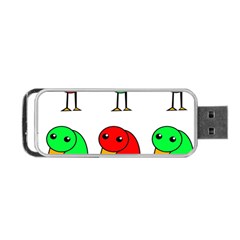 Green And Red Birds Portable Usb Flash (two Sides)