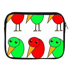 Green And Red Birds Apple Ipad 2/3/4 Zipper Cases by Valentinaart