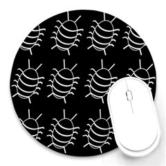 Bugs Pattern Round Mousepads by Valentinaart