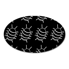 Bugs Pattern Oval Magnet by Valentinaart